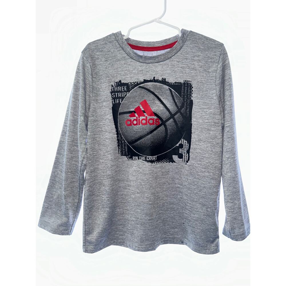Adidas Boys Basketball Long Sleeve Tee Size 5